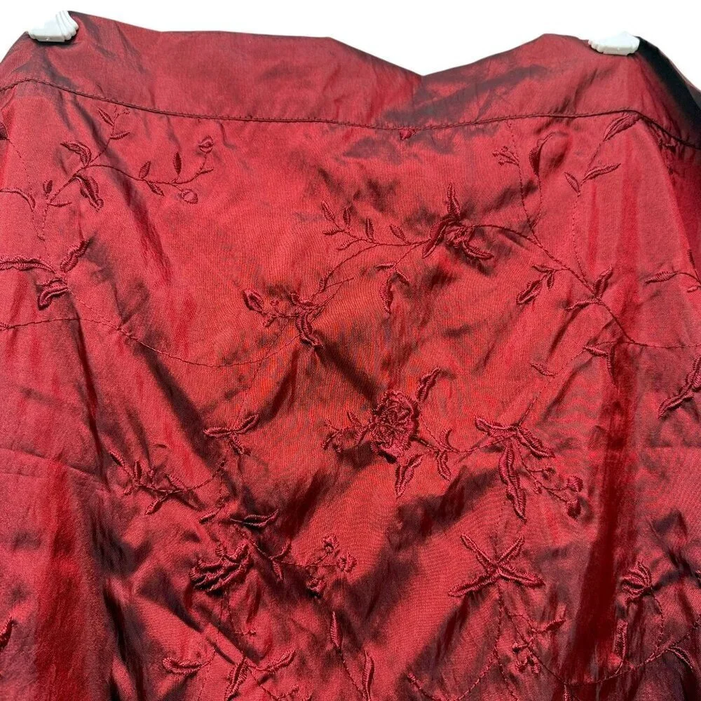 Rodeo Home Embroidered Pillowcases Set of 2 Burgundy Red Pillow Standard Shams